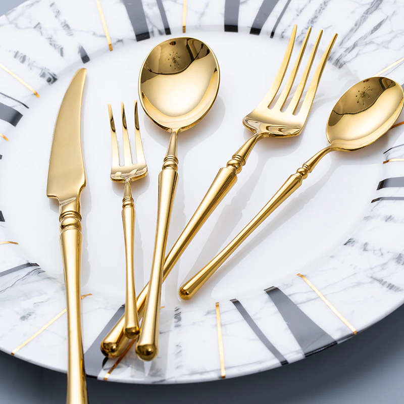 Rome Gold Stainless Steel Cutlery Set