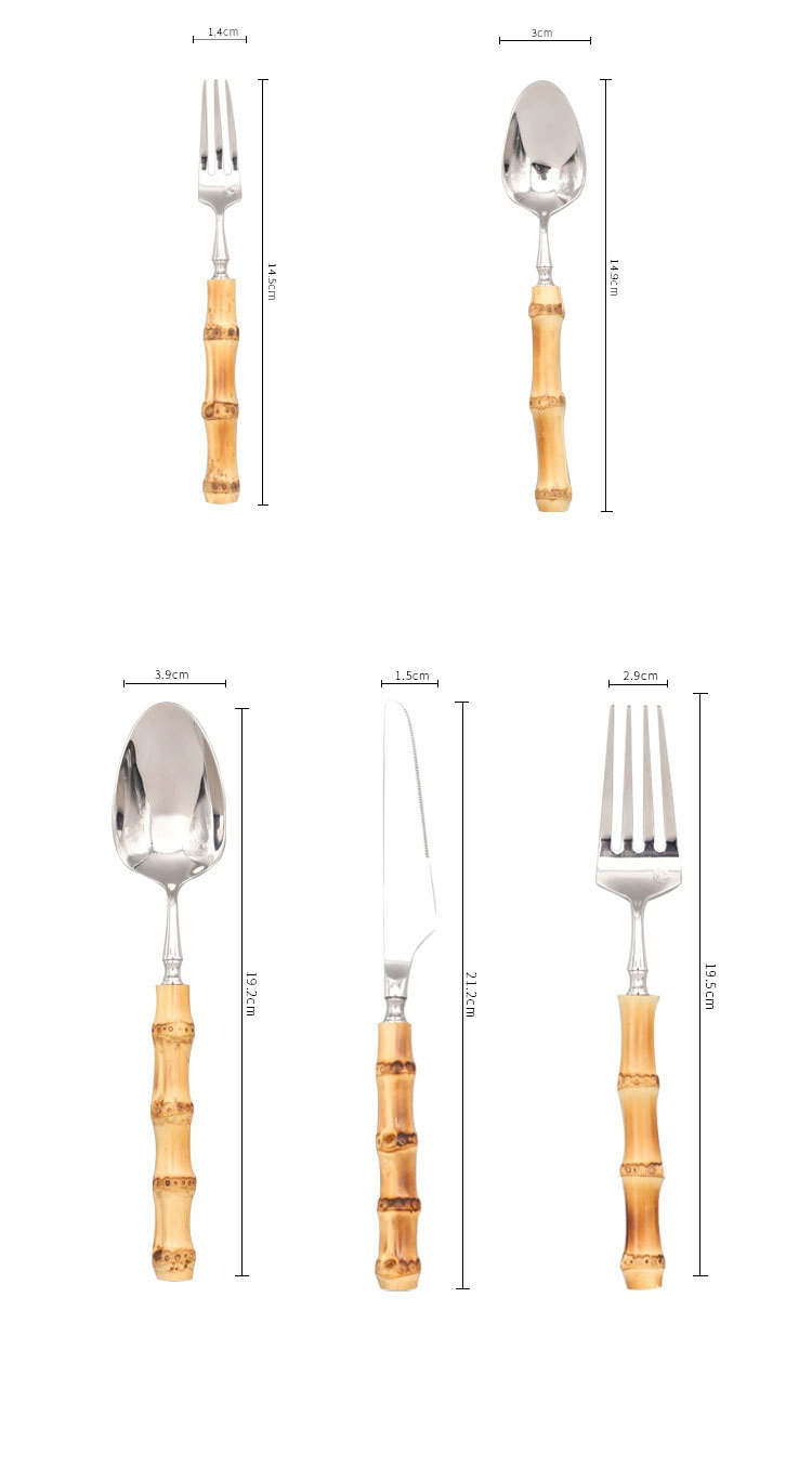 BambooElegance – Luxury Cutlery Set with Bamboo Accents