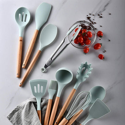 ChefMate – Versatile Silicone Cookware Set with Wood Handles