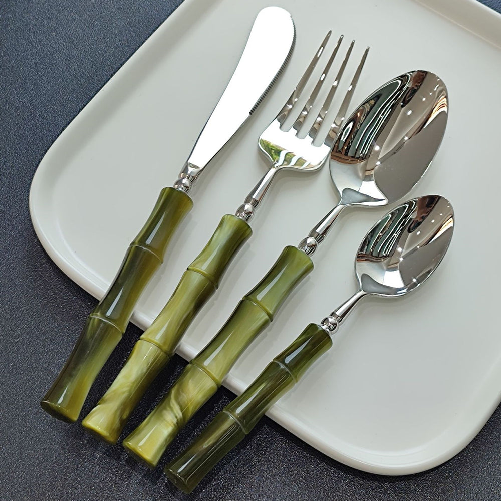 Zen Green Bamboo Cutlery Set