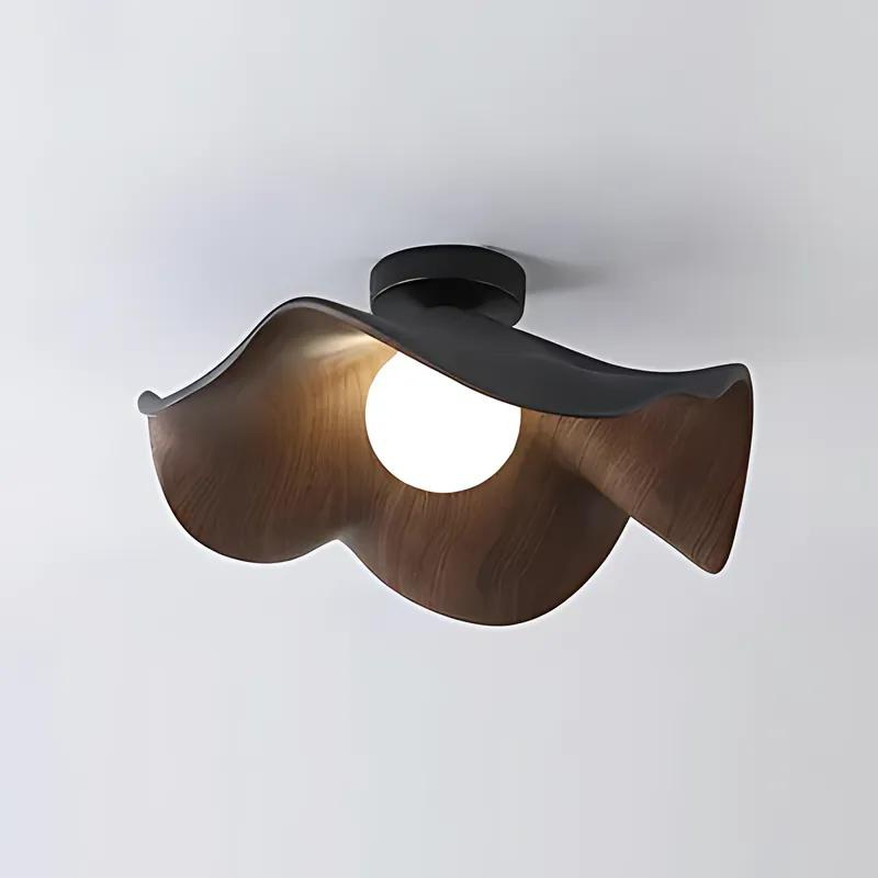 Scandinavian Wooden Ceiling Light – Soft Ambient Glow