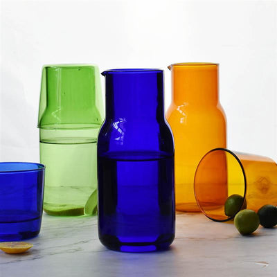 Glass Carafe & Tumbler Set – 500ml Borosilicate Water Set