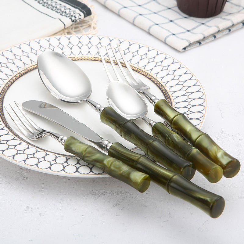 Zen Green Bamboo Cutlery Set