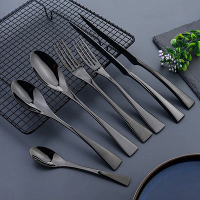 Jet Black Cutlery Set – Refined Minimalism