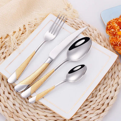 Ferran Textured Stainless Steel Cutlery Set