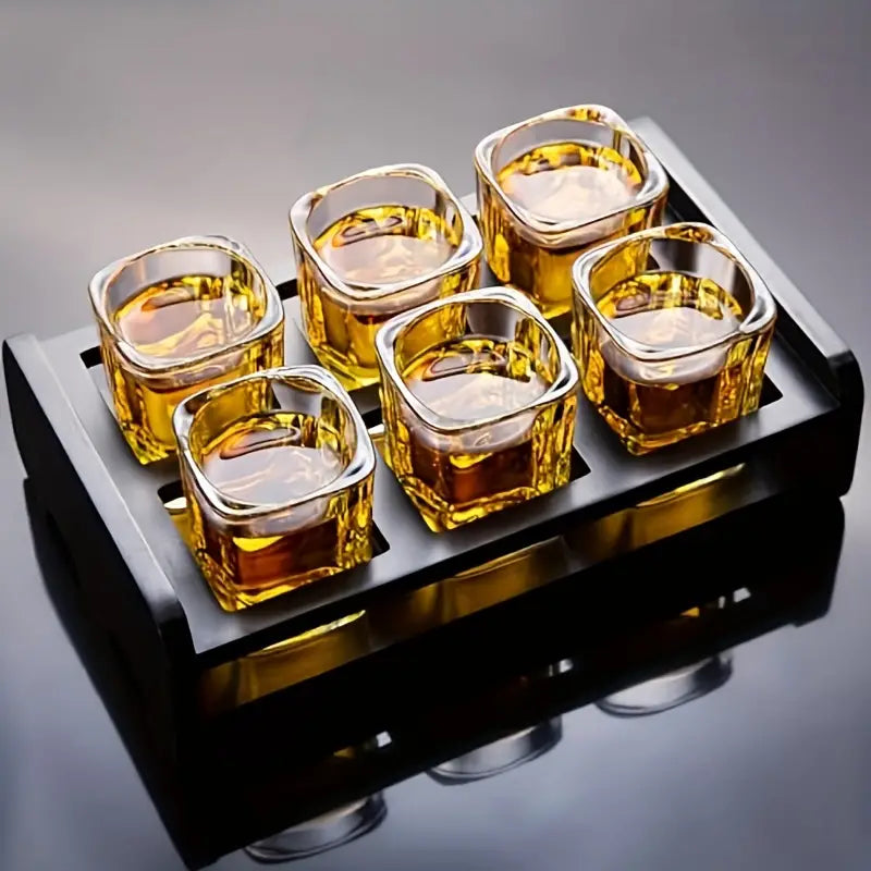 AurumLux Whisky Glass Set - Crystal Glasses with Bowl