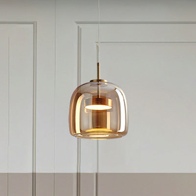 Retro Amber Glass Pendant Lights – Elegant, Warm, and Energy-Efficient