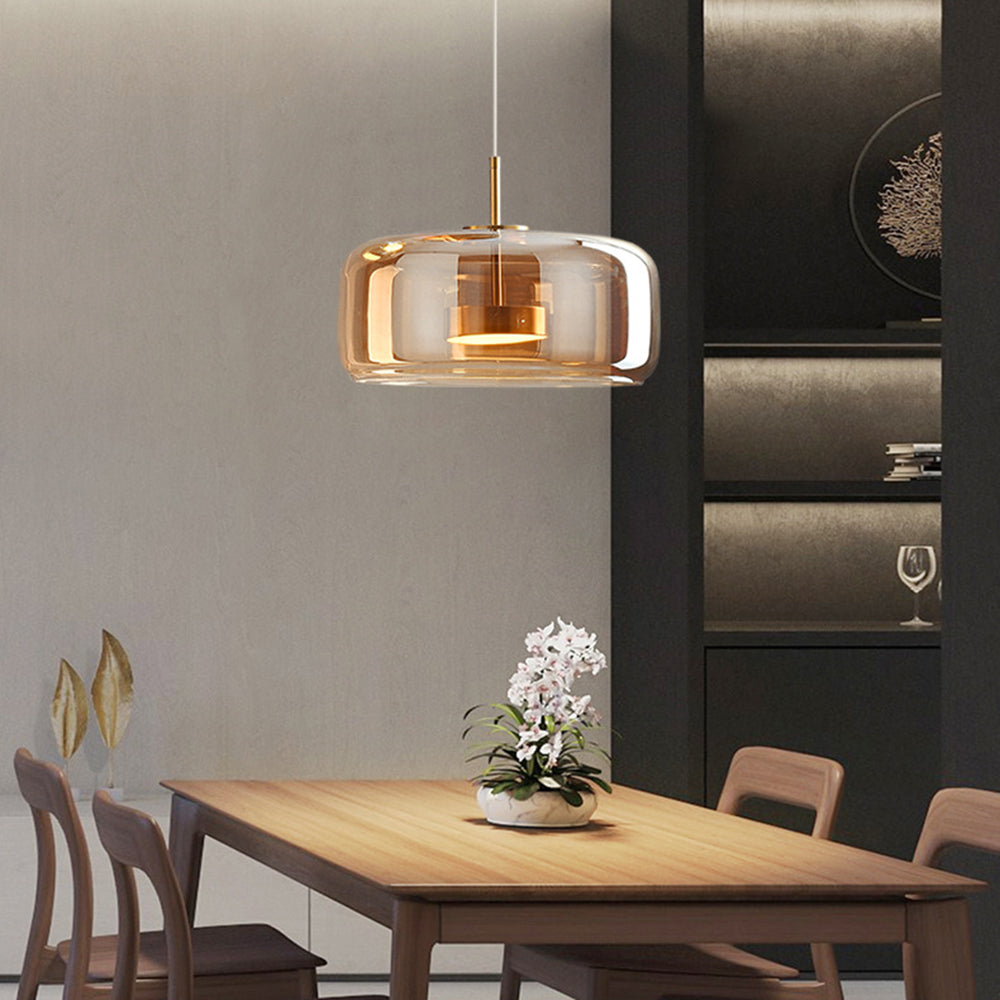 Retro Amber Glass Pendant Lights – Elegant, Warm, and Energy-Efficient