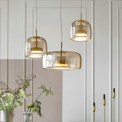 Retro Amber Glass Pendant Lights – Elegant, Warm, and Energy-Efficient