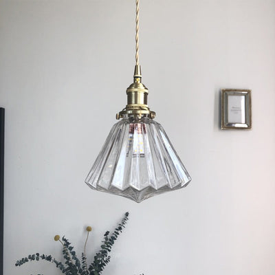 Brass and Glass Kitchen Pendant Lights