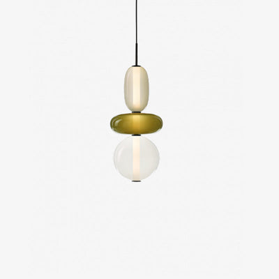 Colourful Pebble Glass Pendant Lamp