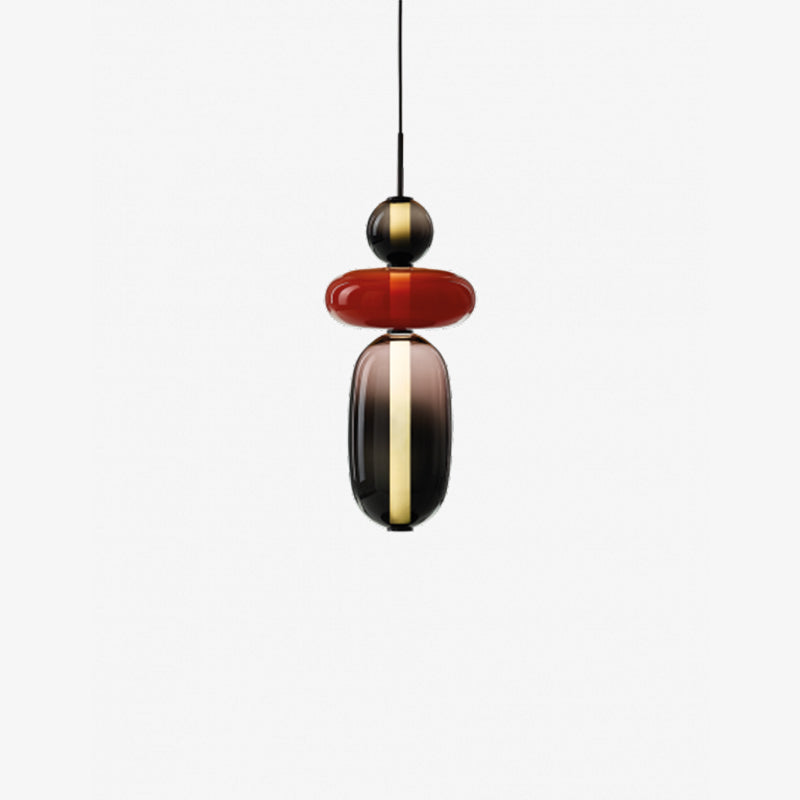 Colourful Pebble Glass Pendant Lamp