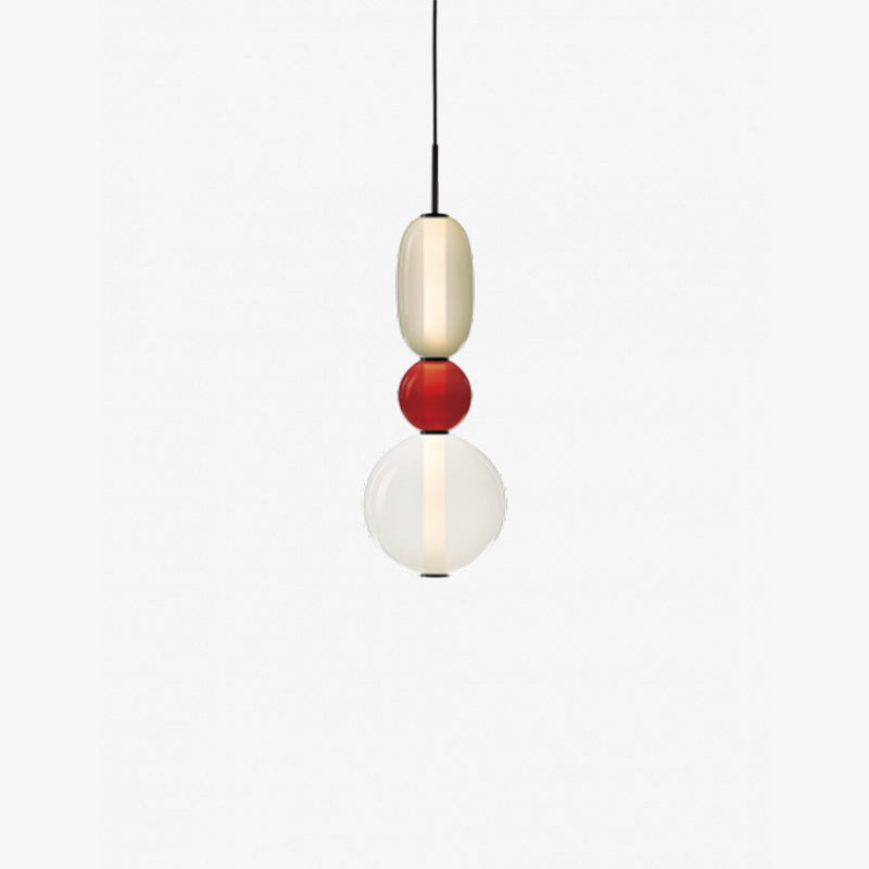 Colourful Pebble Glass Pendant Lamp