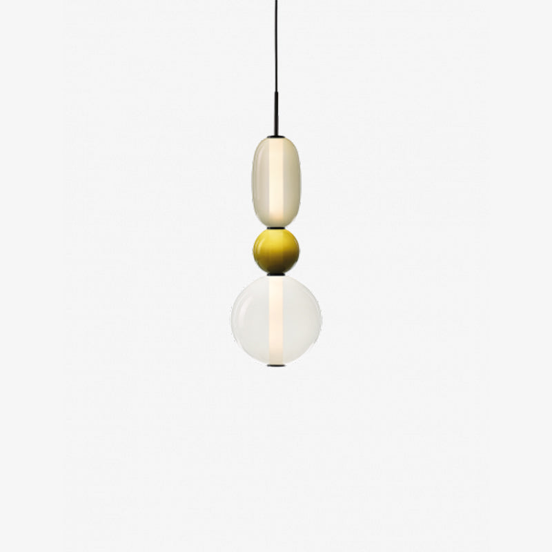 Colourful Pebble Glass Pendant Lamp