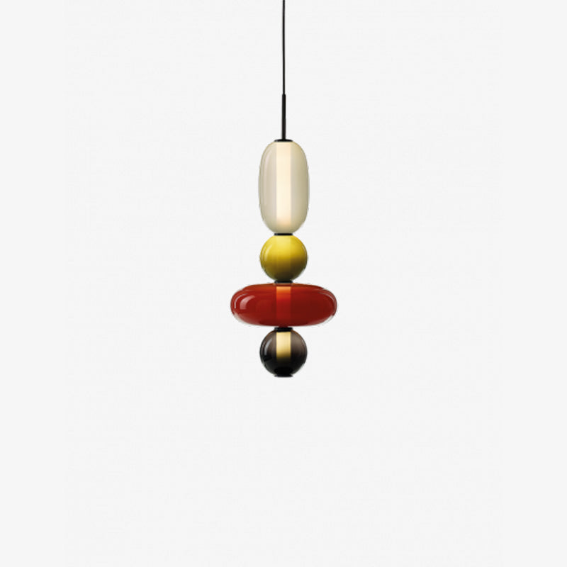 Colourful Pebble Glass Pendant Lamp