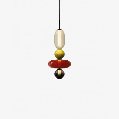 Colourful Pebble Glass Pendant Lamp