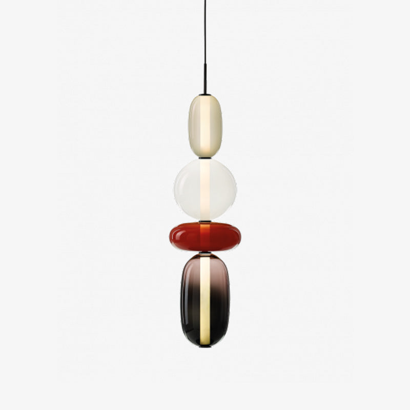 Colourful Pebble Glass Pendant Lamp