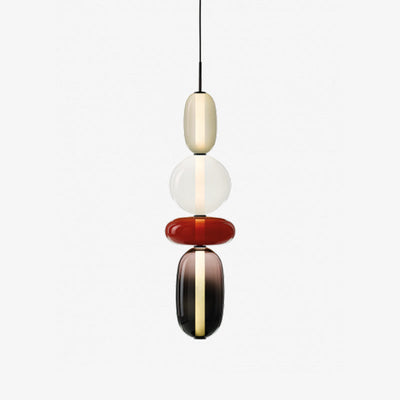 Colourful Pebble Glass Pendant Lamp