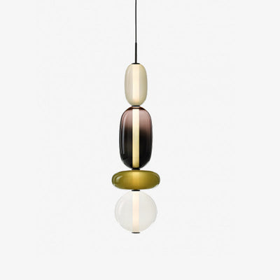 Colourful Pebble Glass Pendant Lamp