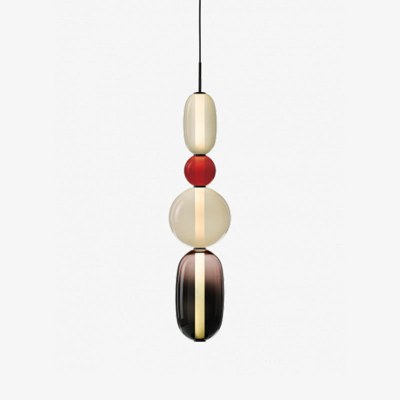 Colourful Pebble Glass Pendant Lamp