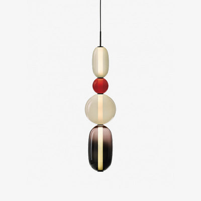 Colourful Pebble Glass Pendant Lamp