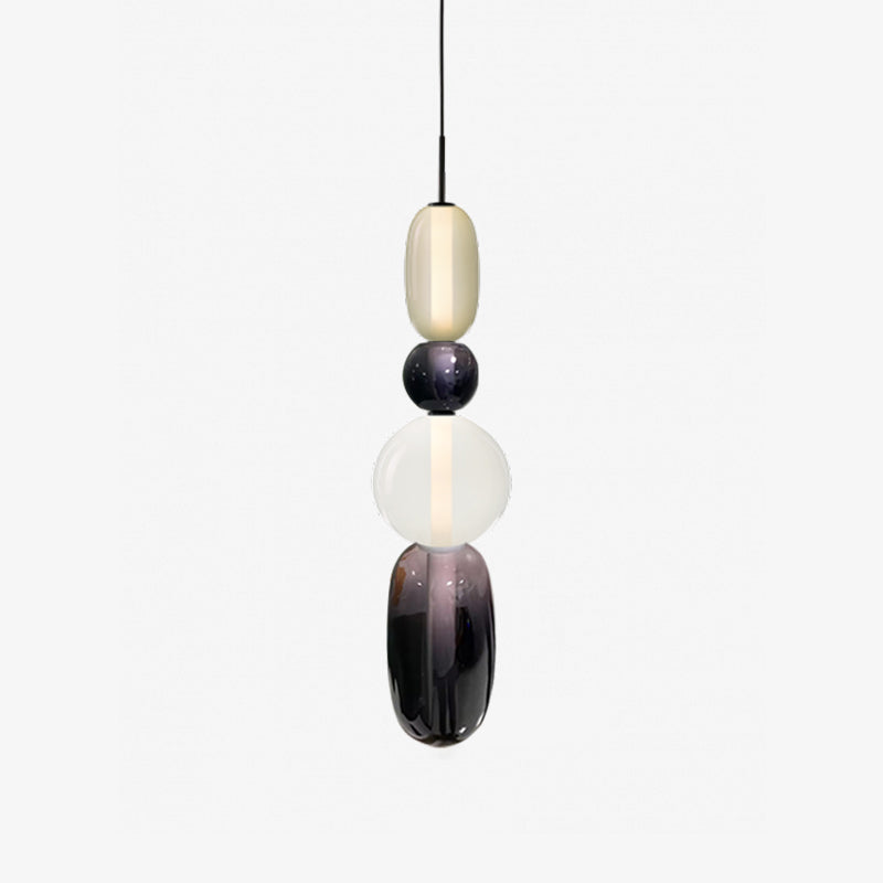 Colourful Pebble Glass Pendant Lamp