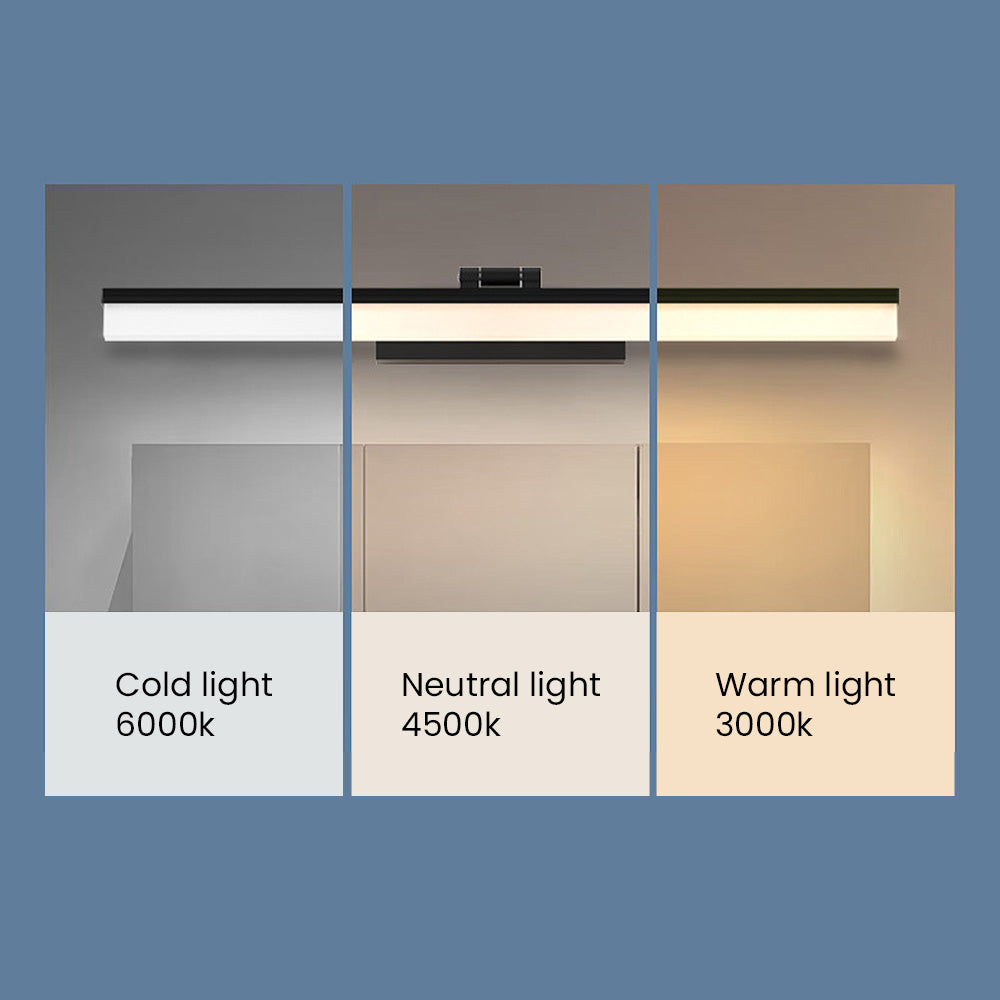 Contemporary Black LED Mirror Bathroom Light