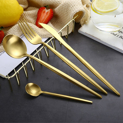 Arya Gold Cutlery Set – Elegant Simplicity in Gold