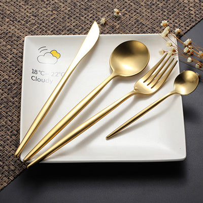Arya Gold Cutlery Set – Elegant Simplicity in Gold