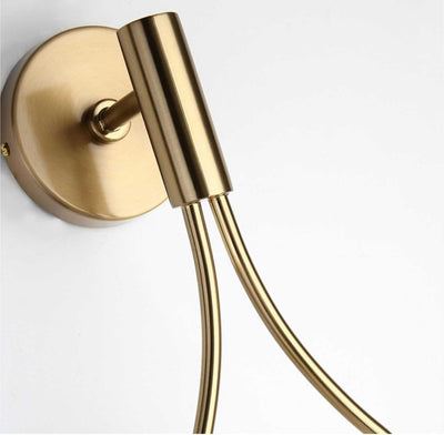 Modern Nordic Glass Ball Wall Lamp with Brass Accent