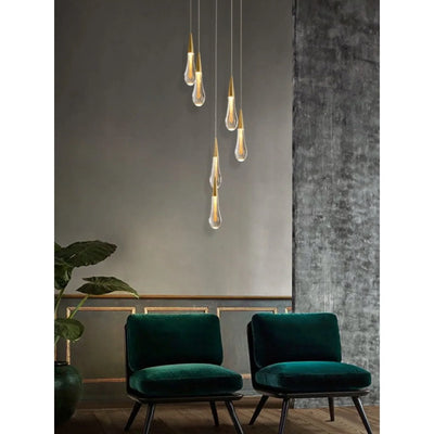 Teardrop Shaped Hanging Pendant Light