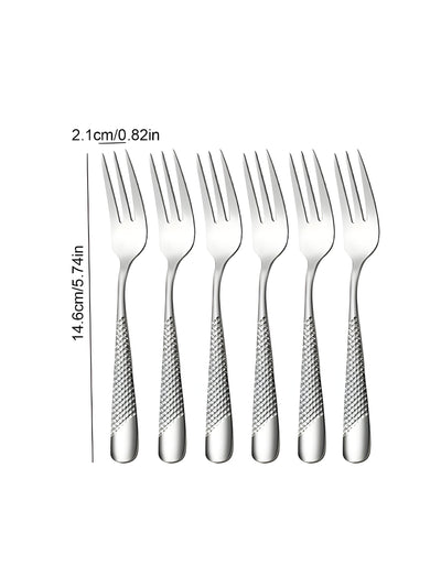 6/30 Piece Stainless Steel Silver Cutlery Set with Elegant Design