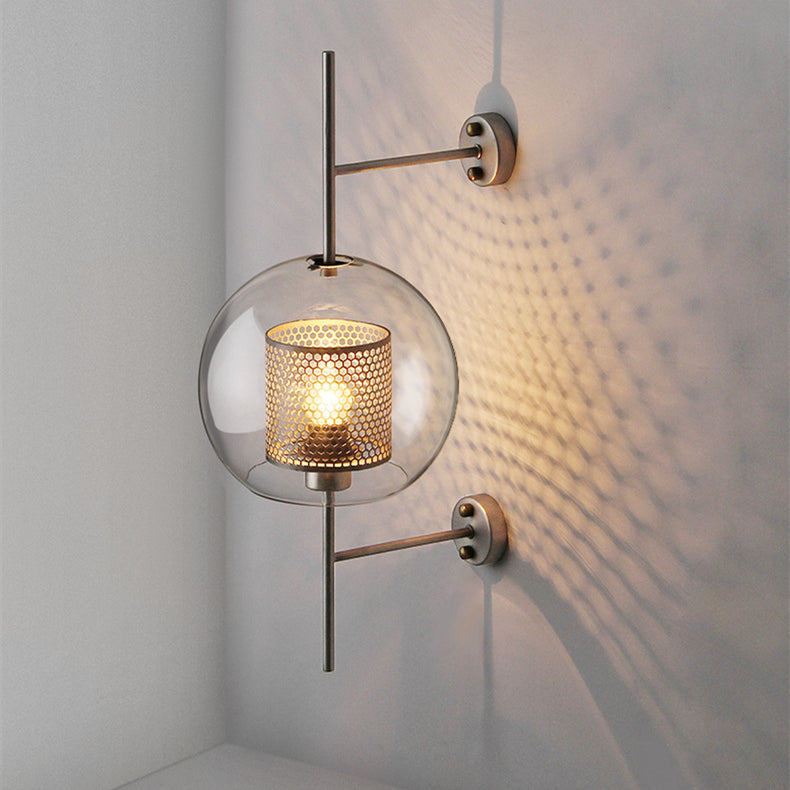 Modern Glass Ball Bedside Wall Sconce