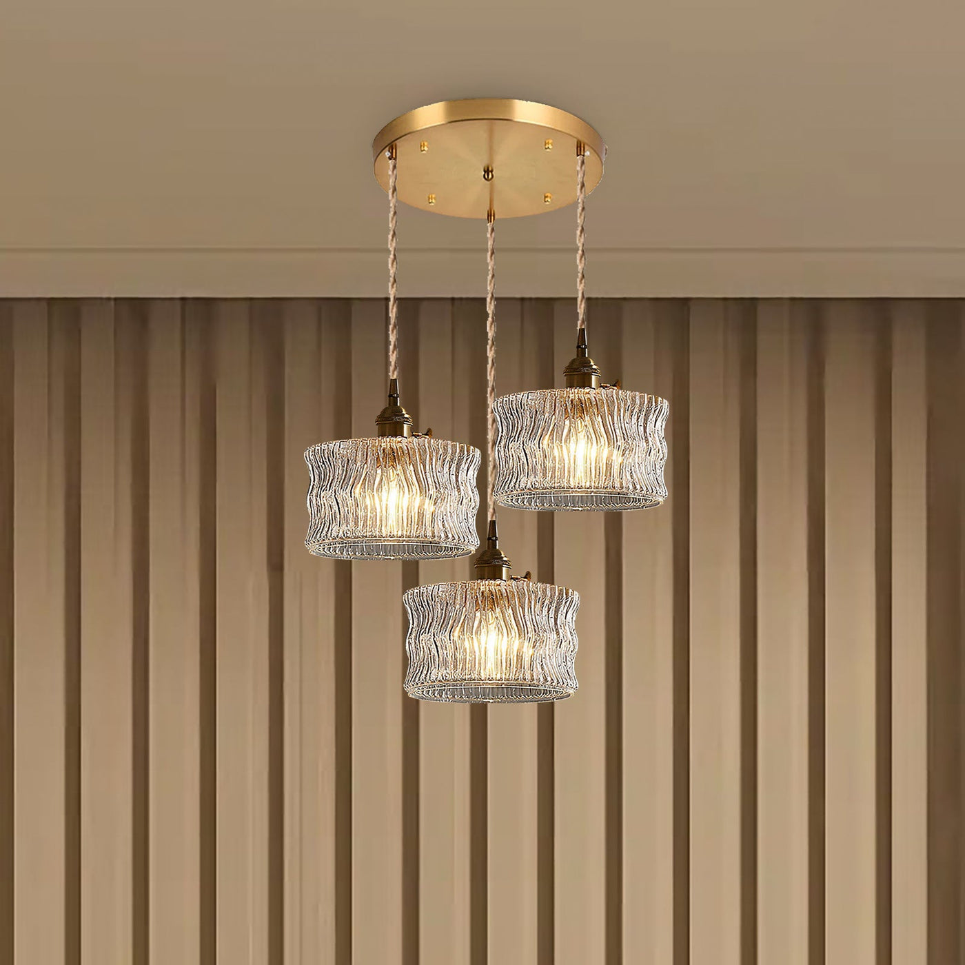 Sleek Glass Shade Pendant Light