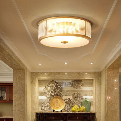 Minimalist Round Glass Ceiling Lamp