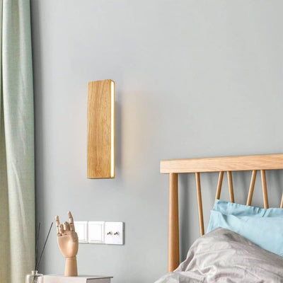 Rotatable Wood Bedside LED Wall Light