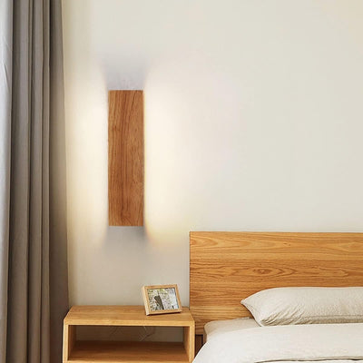Rotatable Wood Bedside LED Wall Light