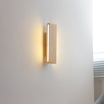 Rotatable Wood Bedside LED Wall Light