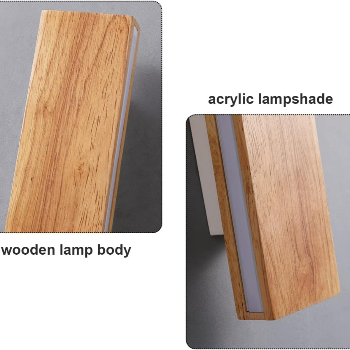 Rotatable Wood Bedside LED Wall Light