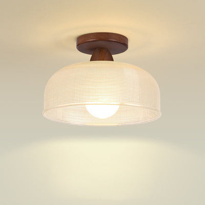 Solid Wood and Glass Modern Ceiling Lamp
