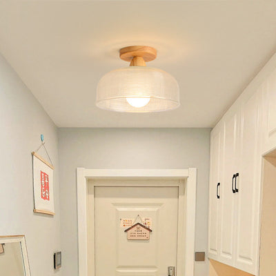 Solid Wood and Glass Modern Ceiling Lamp
