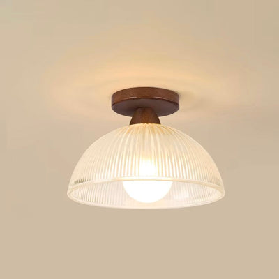 Solid Wood and Glass Modern Ceiling Lamp