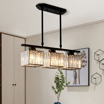 Nordic Multi-Head Glass Island Pendant Lamp