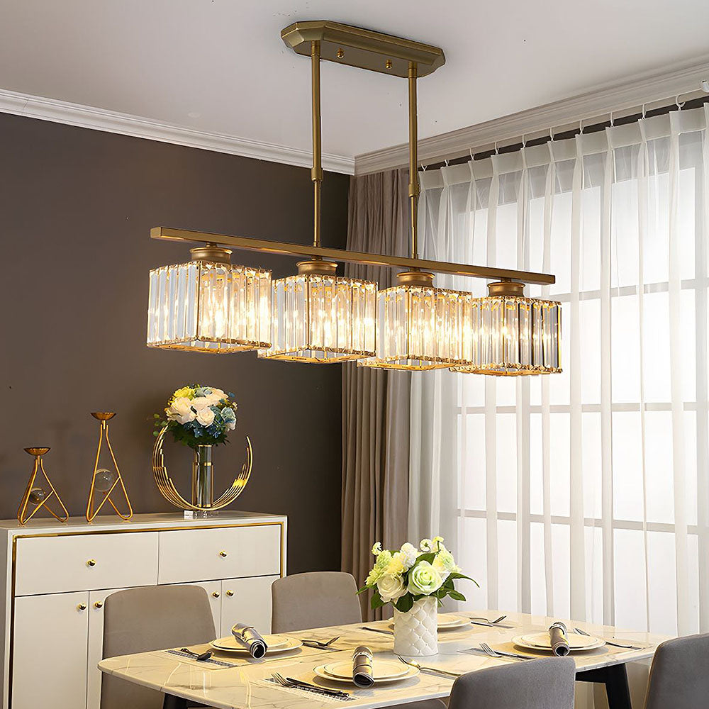 Nordic Multi-Head Glass Island Pendant Lamp