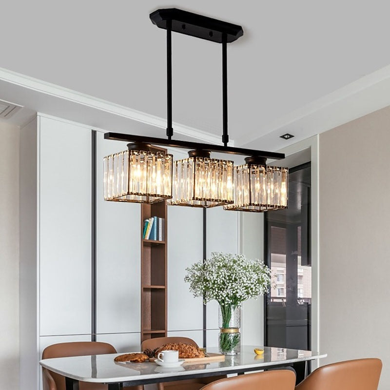 Nordic Multi-Head Glass Island Pendant Lamp