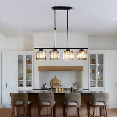 Nordic Multi-Head Glass Island Pendant Lamp