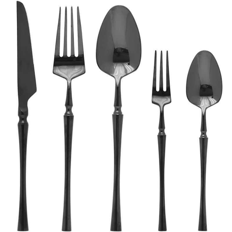 Serena Black Elegant Cutlery Set