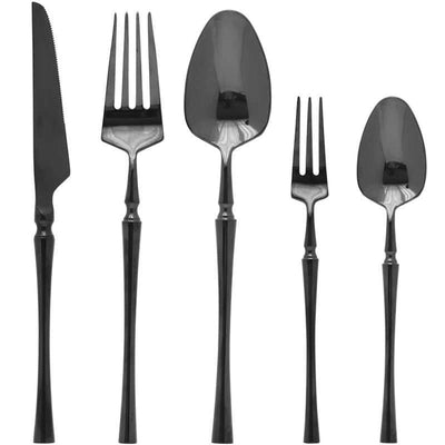 Serena Black Elegant Cutlery Set