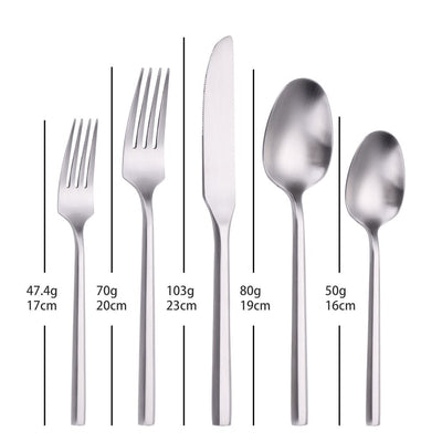 Matte Silver Luxury Cutlery Set