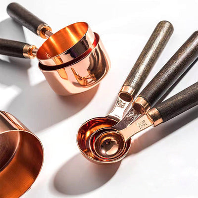 TimberScale 8-Piece Measuring Set in Solid Oak & Stainless Steel